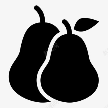 梨食物新鲜水果图标图标