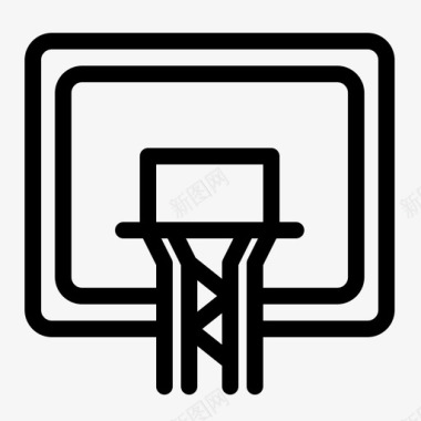 篮板篮筐篮球图标图标