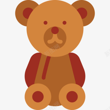 泰迪熊玩具童年公寓图标图标