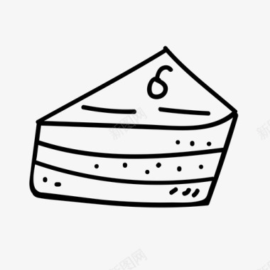 蛋糕切片蛋糕手绘蛋糕图标图标