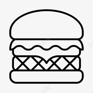 汉堡牛肉汉堡吃图标图标