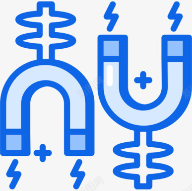 素材82磁铁科学82蓝色图标图标