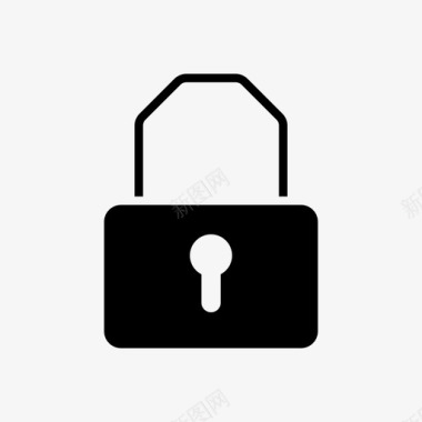 安全锁孔锁定挂锁安全图标图标