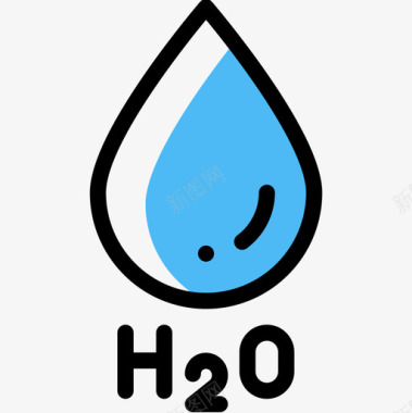 H2o生物学10颜色缺失图标图标