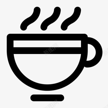 热咖啡杯子饮料图标图标