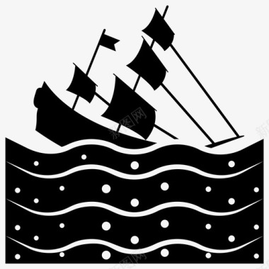 海盗船海盗护卫舰海船图标图标