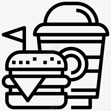 快餐汉堡菜单图标图标