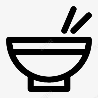碗筷子吃图标图标