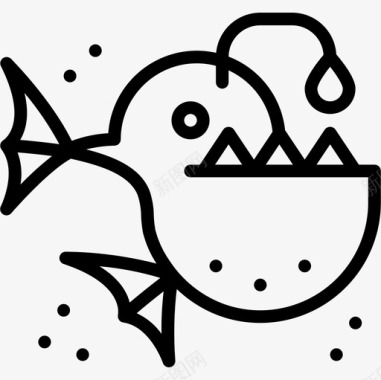 琵琶鱼海洋生物25直系图标图标