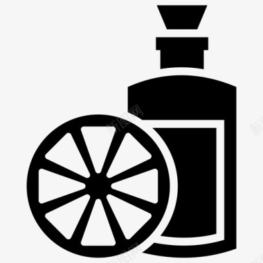 符号柠檬产品芳香精华芳香产品图标图标