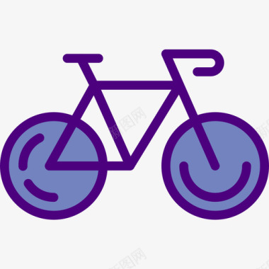 自行车旅行154线性颜色图标图标
