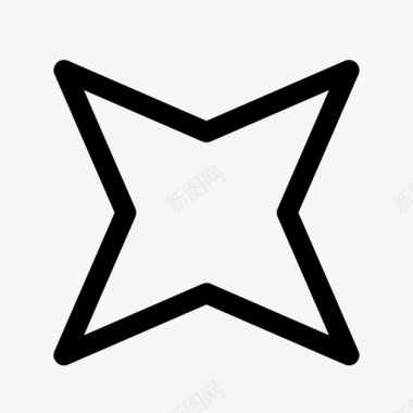 星星裂开形状简单图标图标