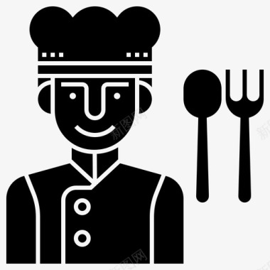 厨师烹饪美食家图标图标