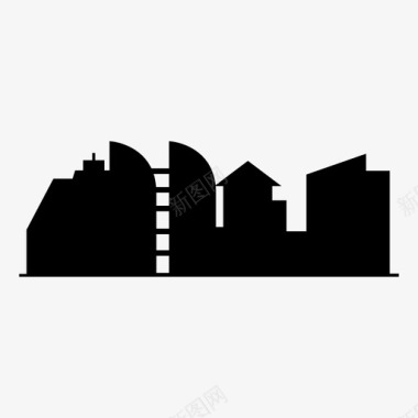 城市建筑大都市图标图标