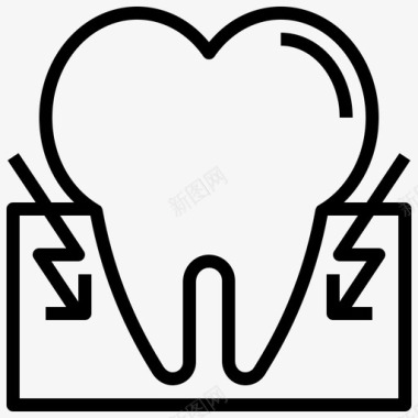 牙龈炎牙齿牙齿护理图标图标