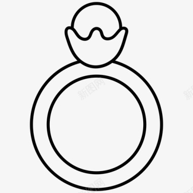 日韩风格戒指戒指订婚时尚图标图标