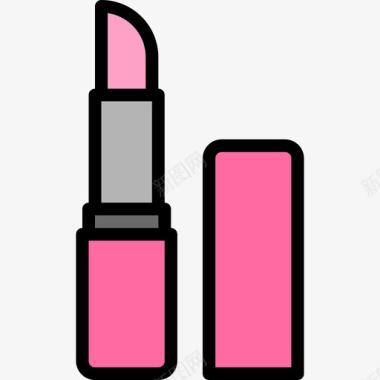 唇膏美容化妆品4线性颜色图标图标