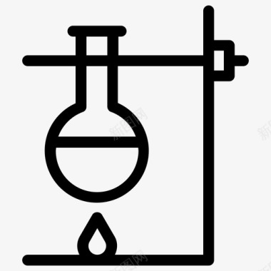 实验室设备烧杯锥形烧瓶烧瓶架图标图标