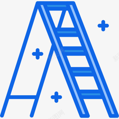 梯子构造99蓝色图标图标