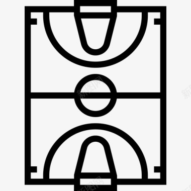 场篮球11直线图标图标