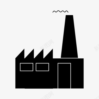 工厂工业建筑工业图标图标