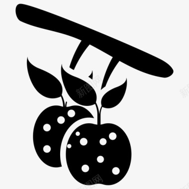 苹果在果园水果花园图标图标