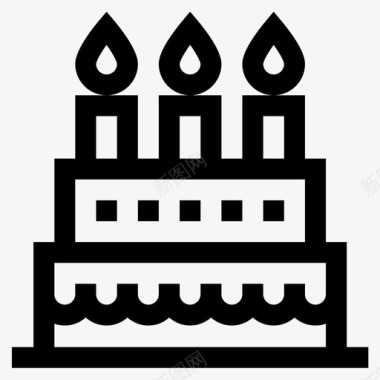生日蛋糕幸福4直系图标图标