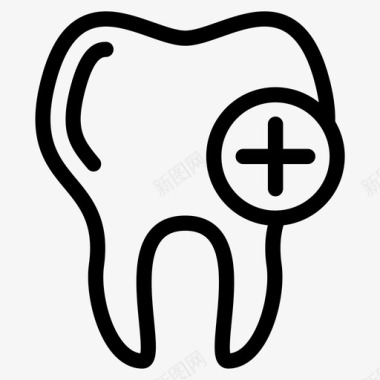 牙齿检查护理健康图标图标