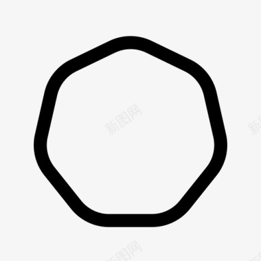 圆形七角形简单形状图标图标