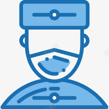 医生医疗和医院3蓝色图标图标