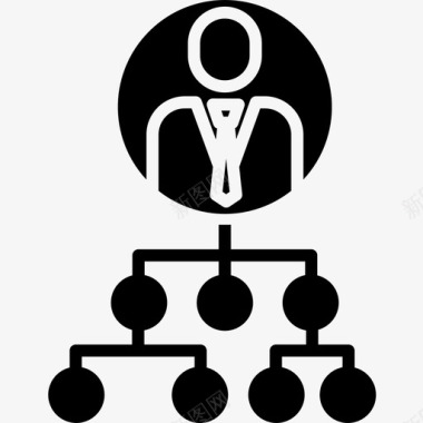 层次结构业务和管理5扎实图标图标