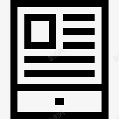 平板电脑网页3线性图标图标