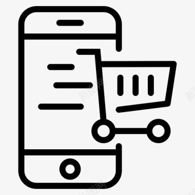 移动购物移动商务智能手机图标图标