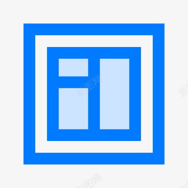 窗户建筑师3蓝色图标图标