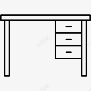 书桌抽屉家具图标图标