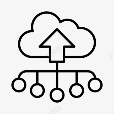 未连接网络云连接性数字图标图标