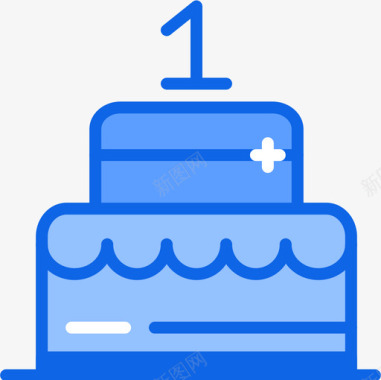生日蛋糕背景生日蛋糕宝宝75蓝色图标图标