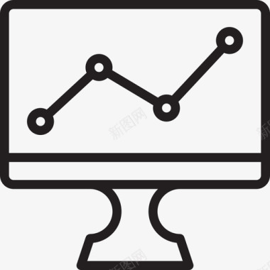 显示图形计算机显示3线性图标图标