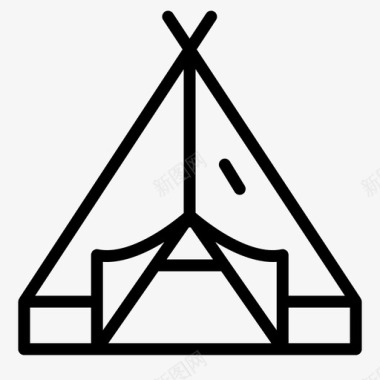 野营野营帐篷帐篷设备图标图标