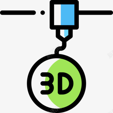 3d电视3d打印机打印25漏色图标图标