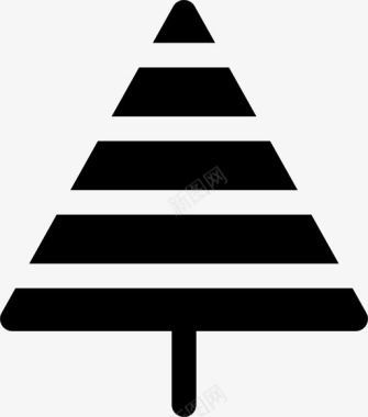 圣诞树常青树森林图标图标