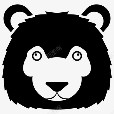 野生熊动物黑熊图标图标