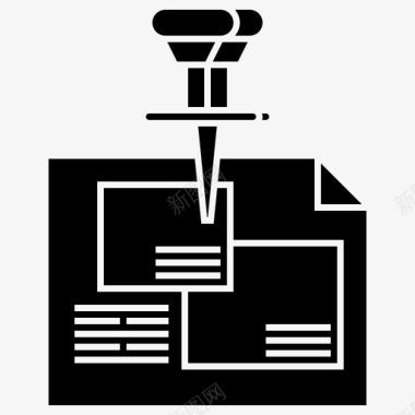 办公样机便笺文件通知图标图标