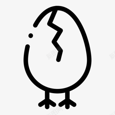 快乐鸡肉宝贝复活节图标图标