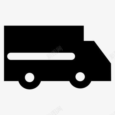 送货卡车送货商务汽车图标图标