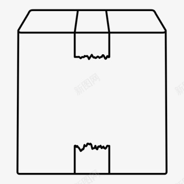裤袜包装箱子纸板集装箱图标图标