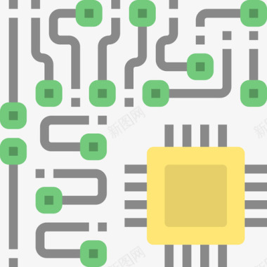 平面跑道处理器技术与电子2平面图标图标
