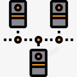 intranetIntranet计算机网络4线颜色图标高清图片