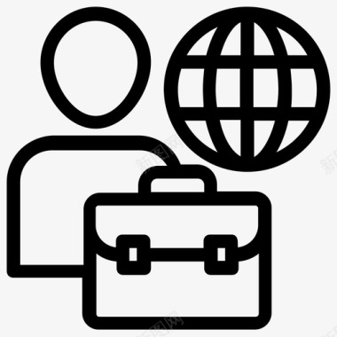 国际商务全球商人国际商人图标图标
