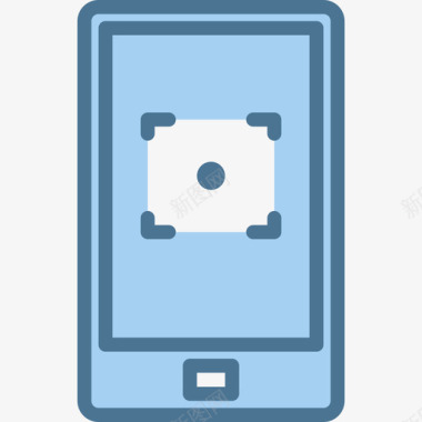 智能手机摄像头5蓝色图标图标